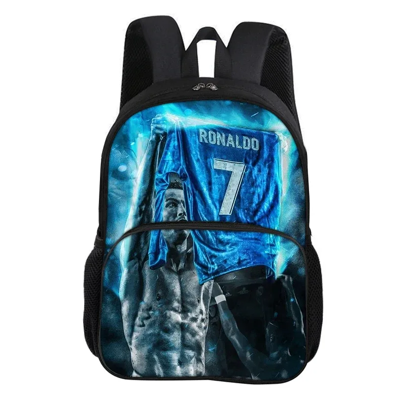 sac à dos ronaldo avec poche avant, sac d'école pour étudiants, star du football cr, sac de sport, sac de voyage, grande capacité