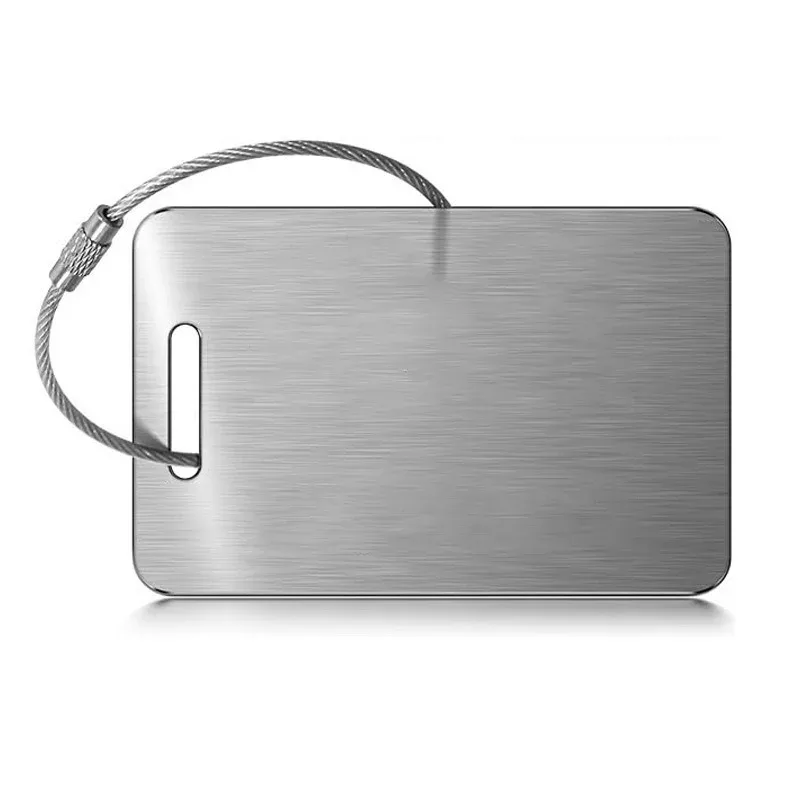 étiquette bagage métal carrée anse métal personnalisable voyage identité sécurité antiperte multicouleur travels accessoire
