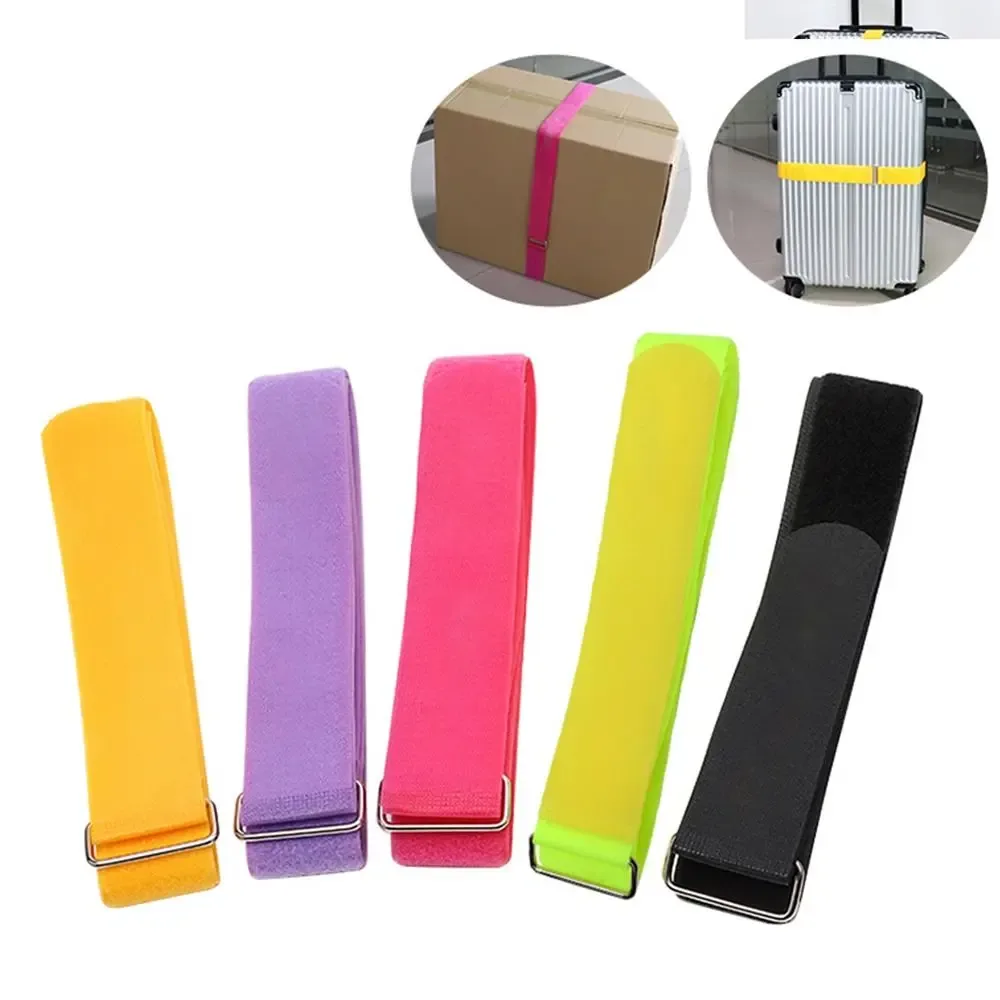 bande artificiel astique réglable en nylon pour bagages de voyage, ceinture d'emballage croisée, sangles de protection pour valise, accessoires