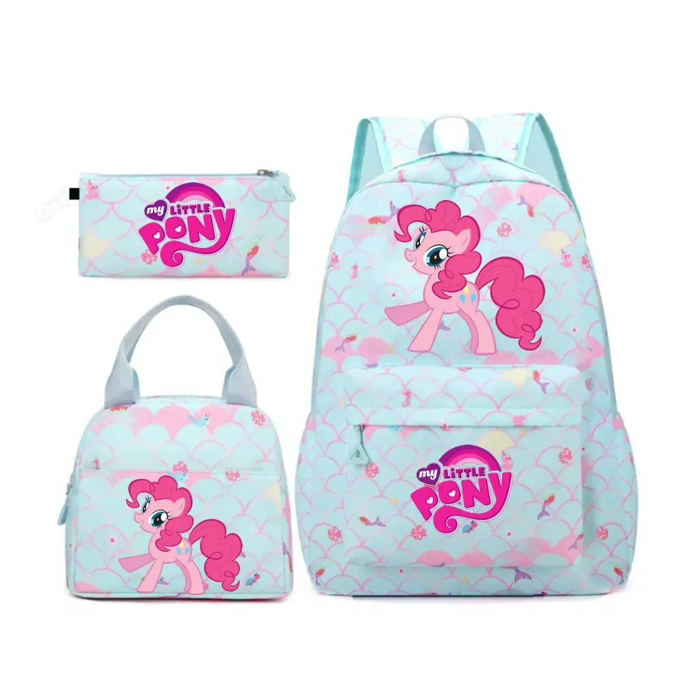 sac à dos my little pony, 3 pièces/ensembles, sac à dos de sport pour filles, sac à dos pour ordinateur portable, sac à dos de voyage pour adolescents, sac à livres pour étudiants et adolescents