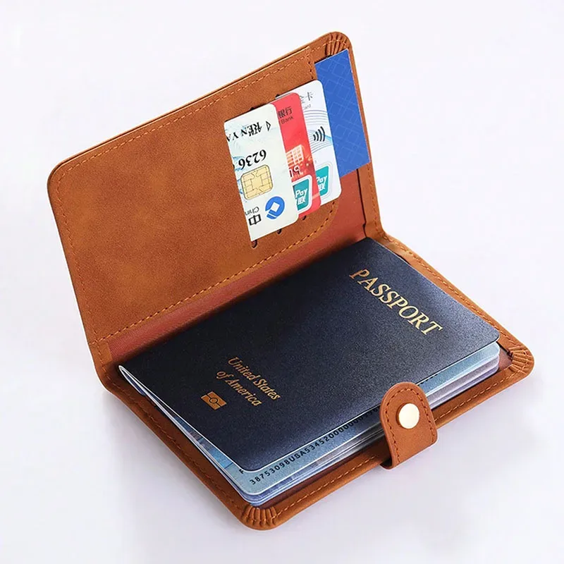 porte-passeport de voyage, organisateur, portefeuille de cartes de crédit pour hommes/femmes, mallette de rangement d'accessoires de voyage essentiels