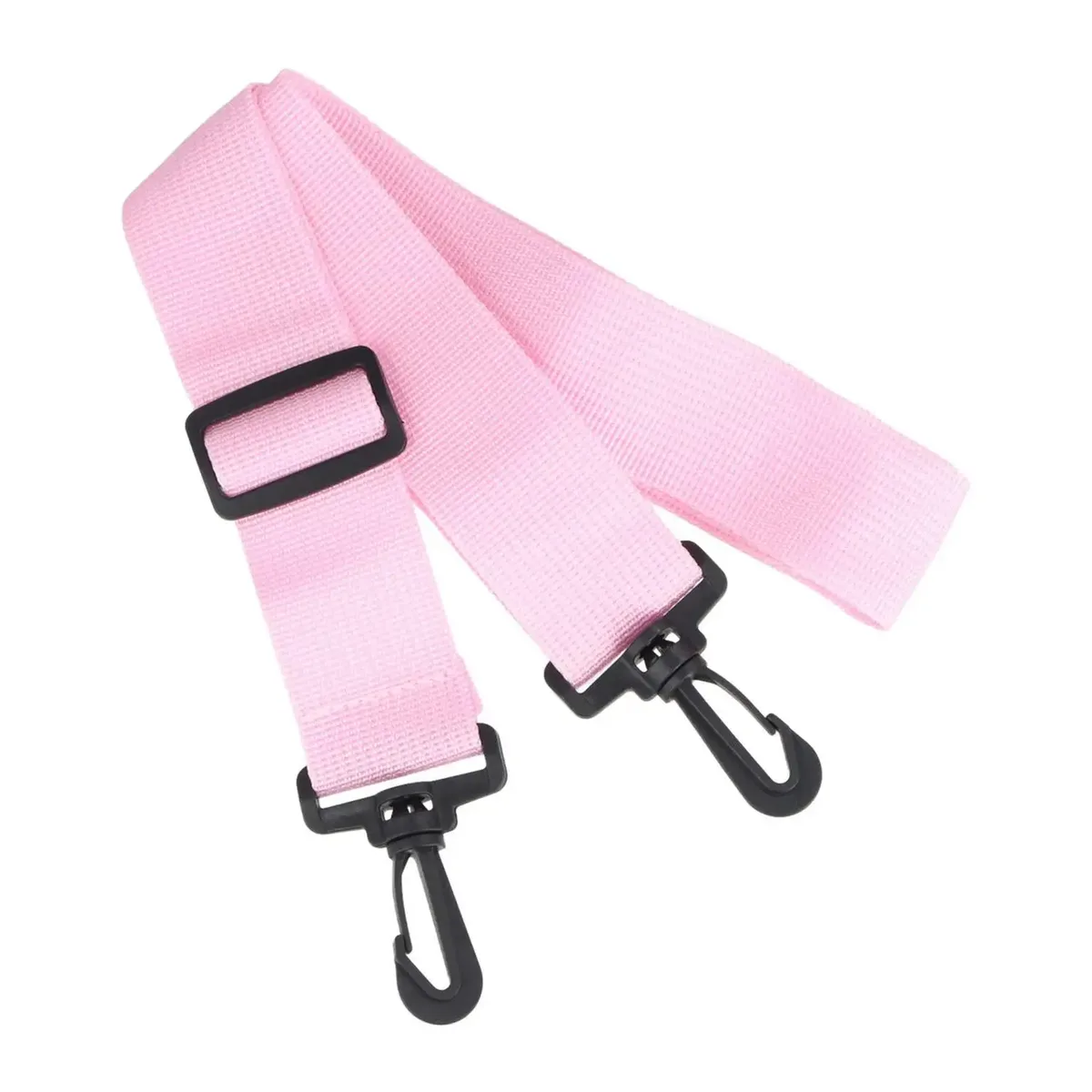 sangle de sac en toile de coton de couleur pure, ceinture réglable, fermoir à crochet en plastique noir, accessoires de sac à bandoulière diy