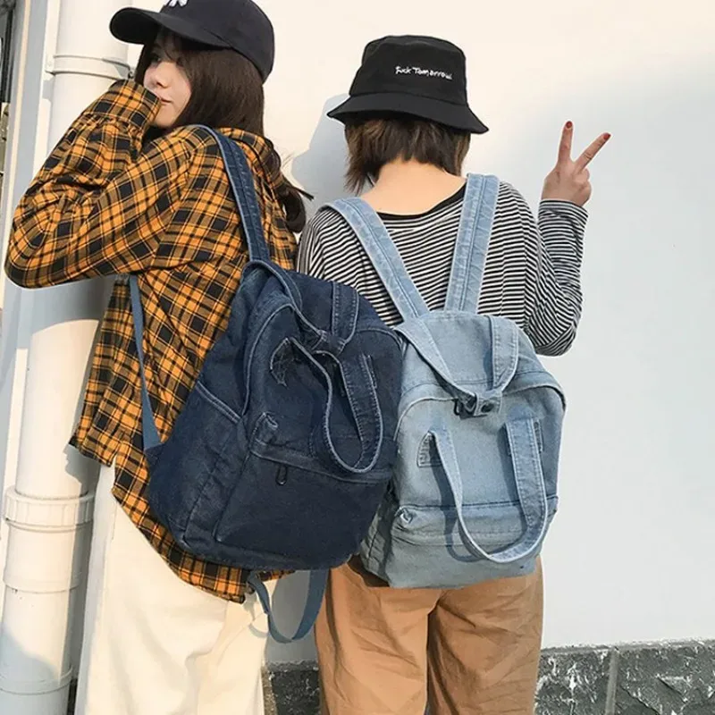 sac à bandoulière en denim avec nom brodé – sac à dos personnalisé simple et tendance pour enfants et adultes, cadeaux personnalisés idéaux et organisateur quotidien