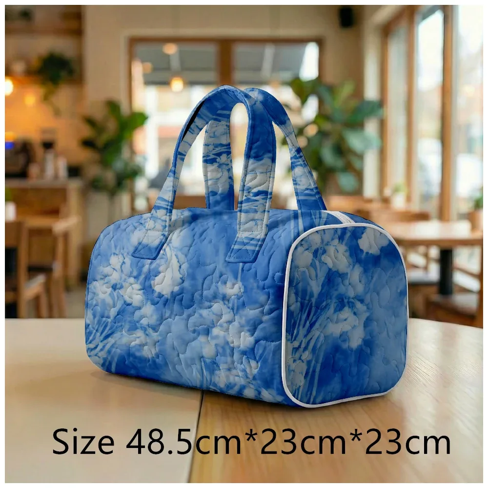 sac fourre-tout matelassé tendance pour femme, imprimé tie-dye aquarelle, sac à bandoulière bohème chic pour la plage, les voyages, la gym, le camping, bagage à main