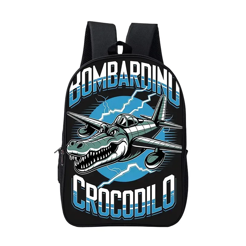 sac à dos scolaire pour garçons et filles, durable et souple, pour livres, motif dessin animé, anime, jeu, style italien brainrot, pour enfants