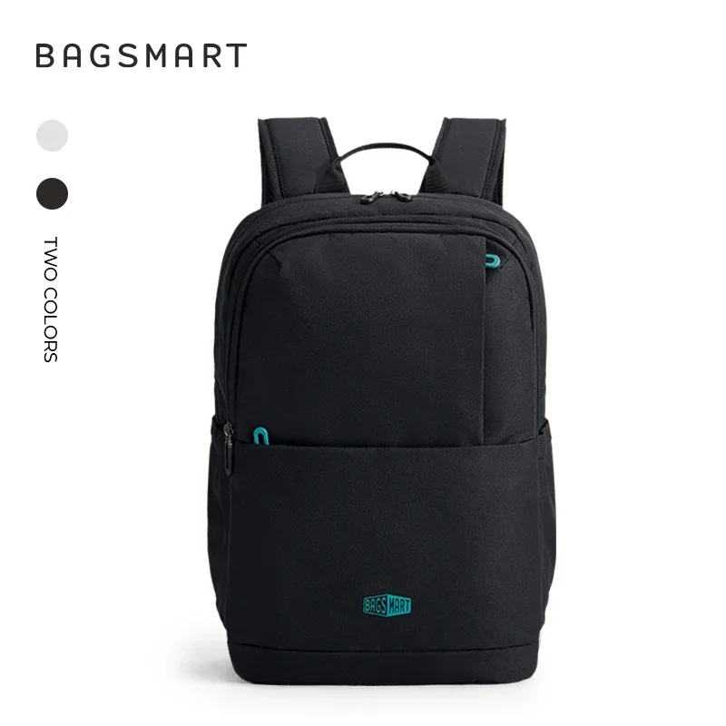 sac dos polyester unisexe noir gris grande capacité transport quotidien voyage affaire poche latérale zippée confortable résistant travail plein air