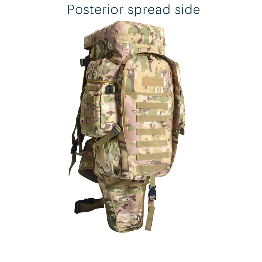 sac à dos multifonctionnel de grande capacité de 75 litres, pour le sport de plein air, le cyclisme, la randonnée, les activités récréatives, tactique