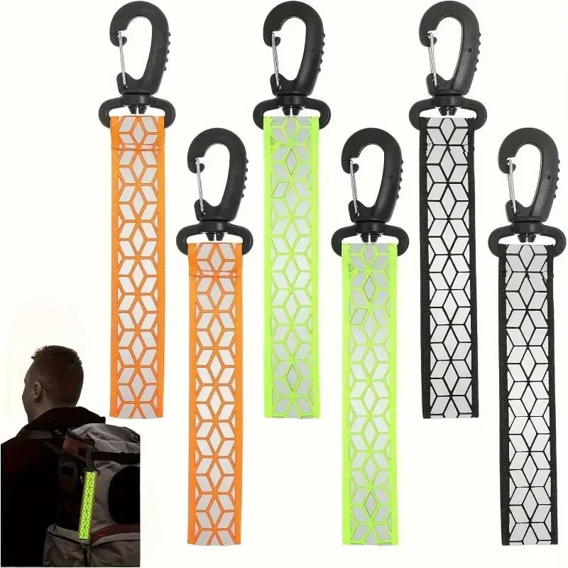 sangles réfléchissantes pour sac à dos, 2 pièces, porte-clés de sécurité réfléchissant pour sac à dos, fournitures de sécurité soigneusement conçues pour le camping