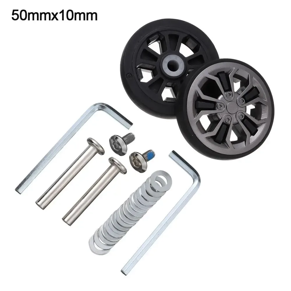 roues de remplacement avec vis pour bagages de voyage, valise, essieux, roulette silays euse 49mm-56mm, outil de réparation diy, 1/2 pièces