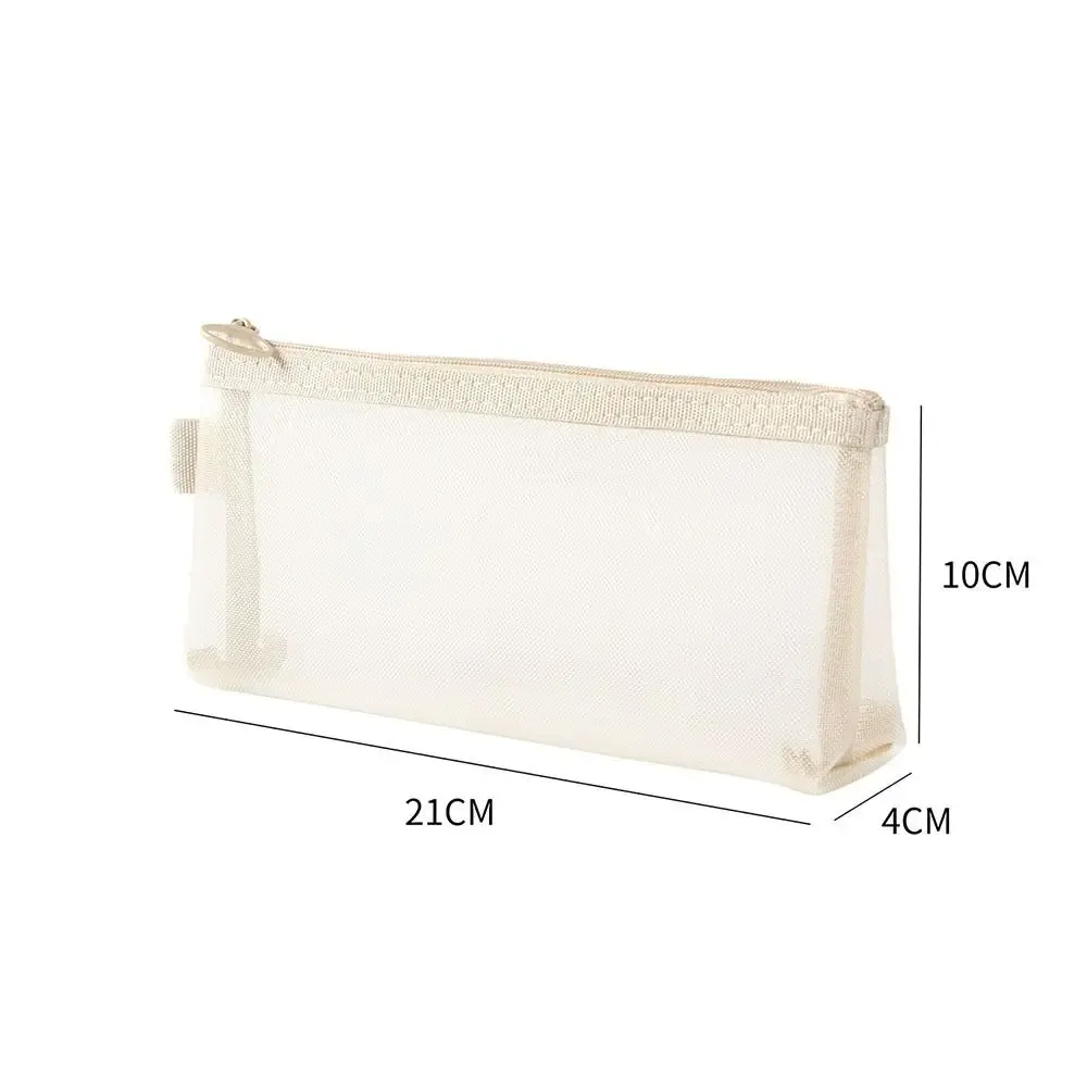 nouveau sac cosmétique en maille de grande capacité, porte-monnaie portable transparent, sac multifonctionnel en maille pour brosse cosmétique