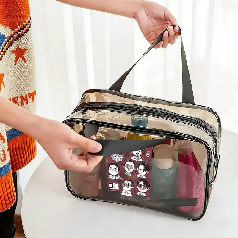 trousse de maquillage portable en pvc avec fermeture éclair, durable et tendance, cadeau pour fans k-pop, étui à crayons, sac cosmétique – tournée mondiale arirang 2026