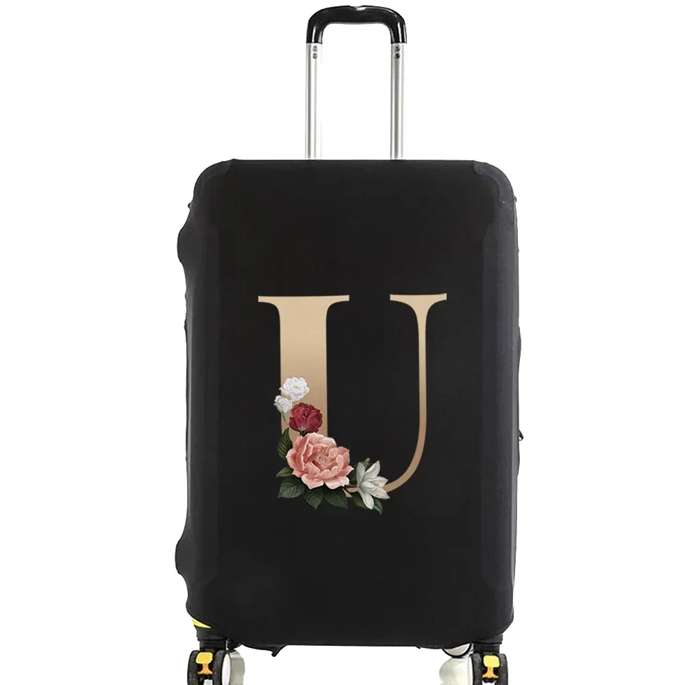 housse de protection pour valise de voyage, housse de protection élastique épaisse pour bagages de 18 à 28 pouces, étui de sac de voyage pour bagages, lettre dorée imprimée