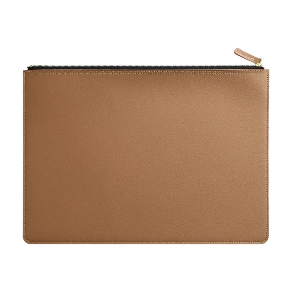porte-documents en cuir pu a4 avec fermeture éclair, sac à documents imperméable, plusieurs couleurs, mallette d'affaires haut de gamme