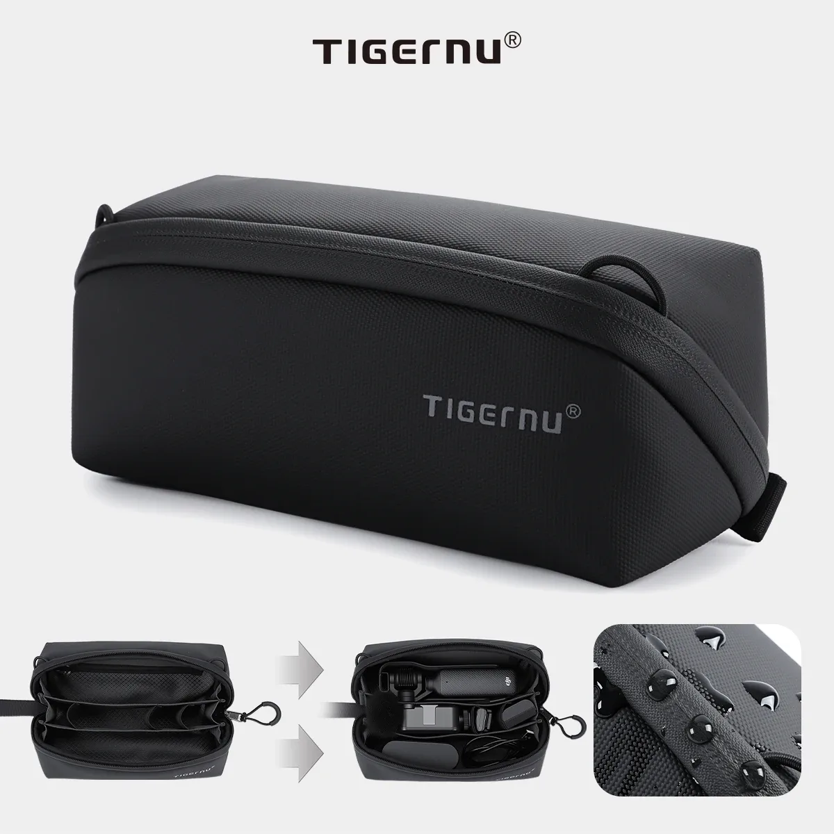 tigernu – petit sac de rangement pour voyage, pochette de voyage pour hommes, sacs à main imperméables en tpu, sac portable pour caméra ptz pocket 3