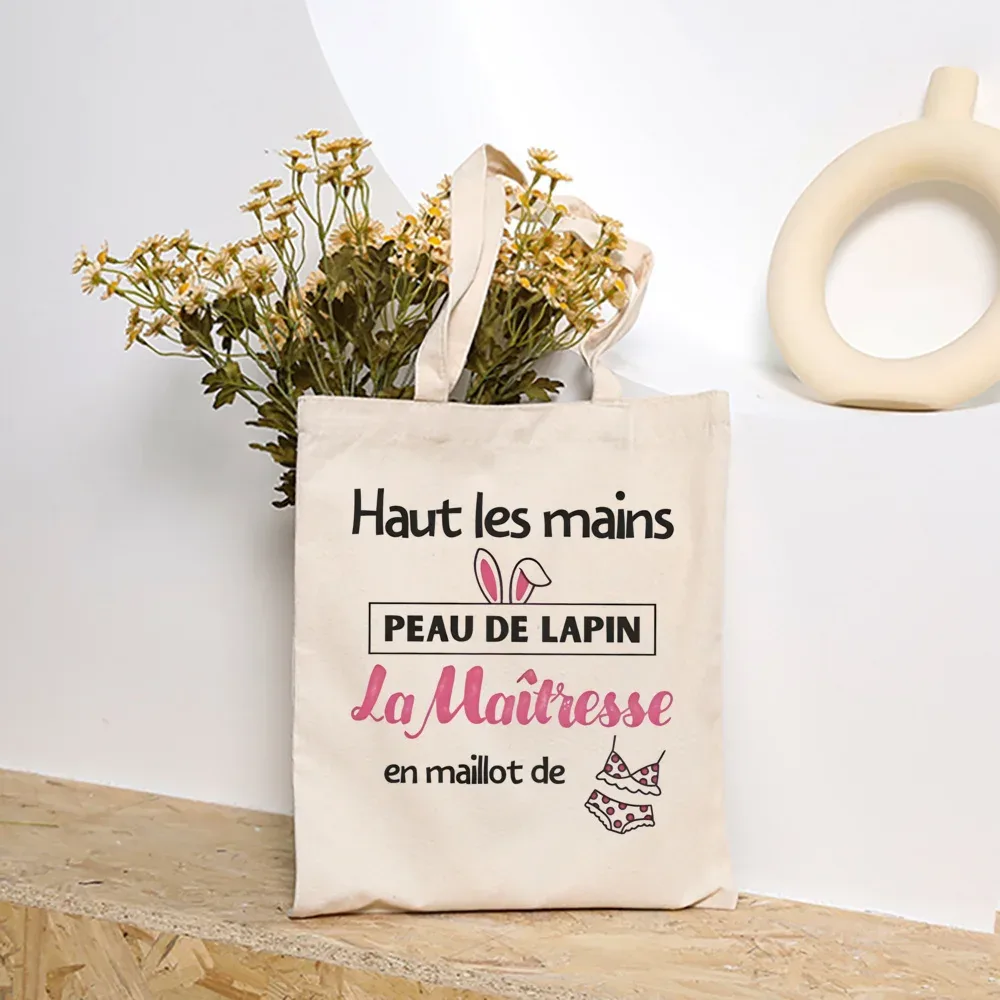merci maîtresse femmes sacs à main mode toile sac à bandoulière grande capacité sacs fin de l'école année cadeau entreprise