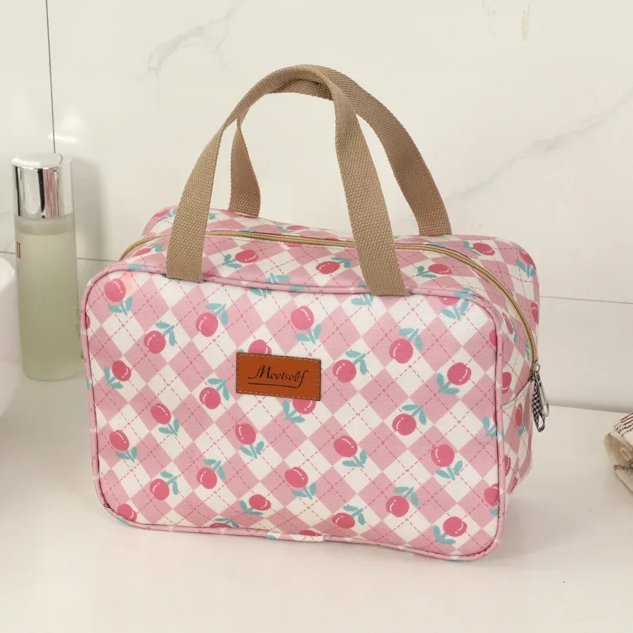 grande trousse de toilette portable de grande capacité, étanche, pour le voyage et les activités de plein air, pour articles de toilette et de douche