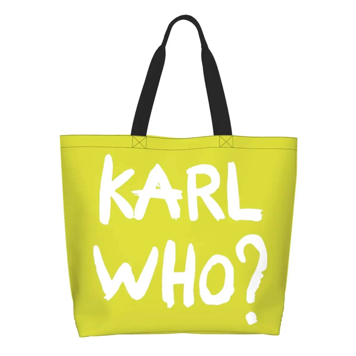 sac fourre-tout d'épicerie personnalisé karl who pour femmes, sac shopper en toile, sacs à main de grande capacité, mode initiée