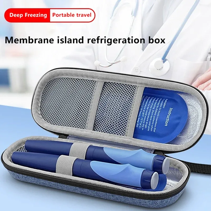 Sac de refroidissement portable pour insuline diabétique, protecteur réfrigéré, grande capacité, organiseur médical, étui de voyage