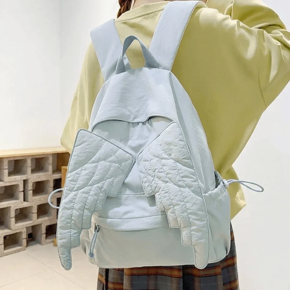 sac à dos en nylon uni style jk y2k, grande capacité, léger, pour étudiants, idéal comme cadeau