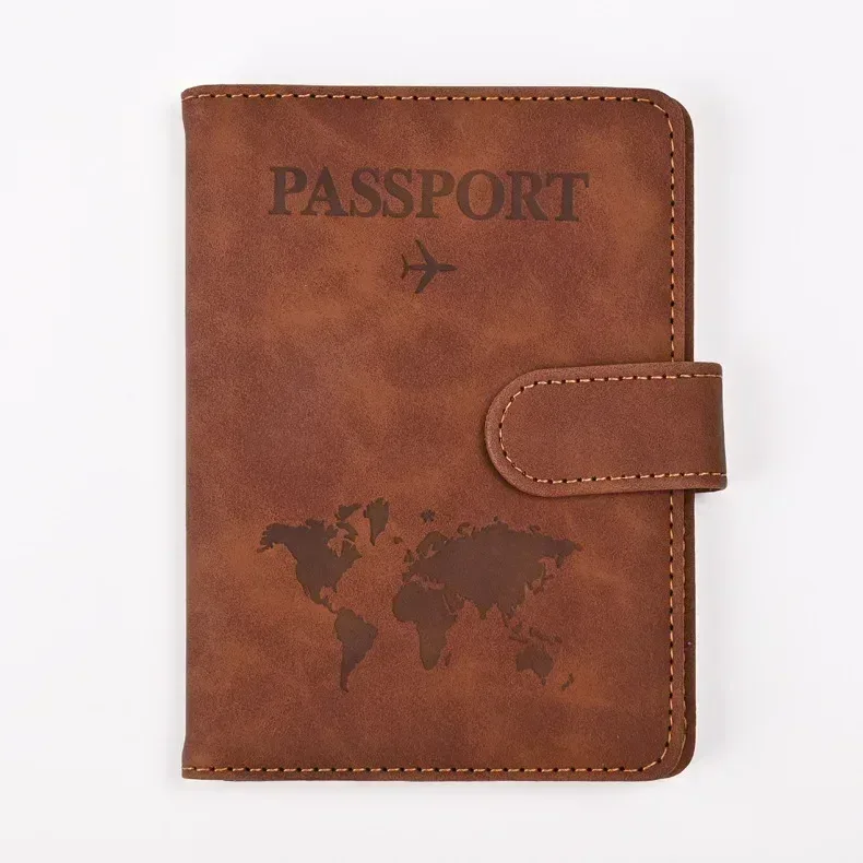 couvertures de passeport pour femmes et hommes, porte-passeport avec lettres imprimées, clips pour billets de vol, porte-carte de crédit bancaire, organisateur de voyage pour passeport