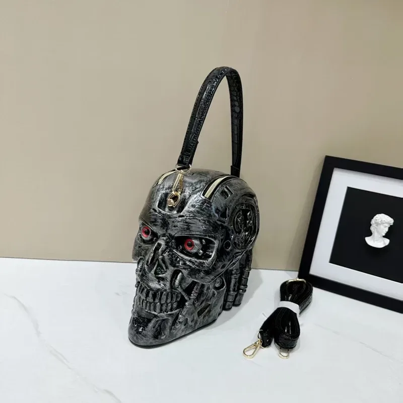 sacs décontractés pour hommes et femmes, sac à tête de machine stéréoscopique 3d, sac à bandoulière simple, sac à main, sacoche mobile
