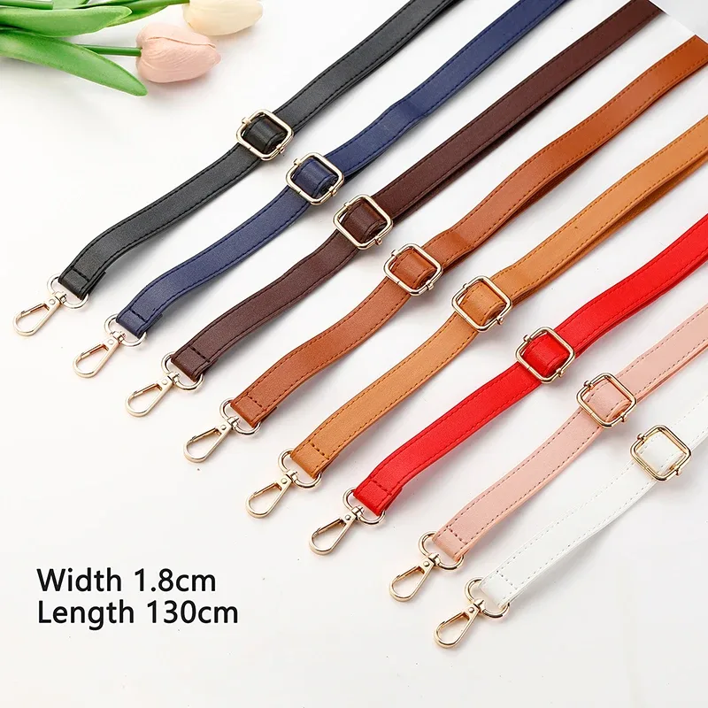 sangle de sac à main réglable en cuir pu de 130 cm de long, largeur 1,8 cm, pour sac bandoulière – remplacement de sangle de sac à bandoulière