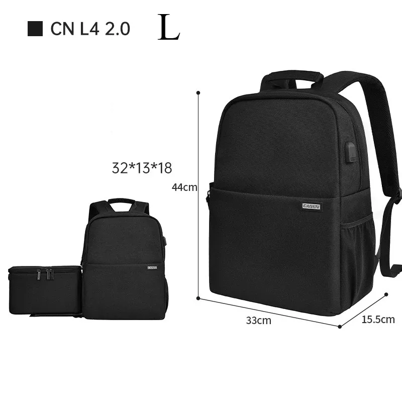 sac à dos pour appareil photo caden, doté d’un compartiment pour ordinateur portable de 15,6 pouces, d’un emplacement pour fixer un trépied et d’un compartiment étanche de grande capacité pour appareil photo.