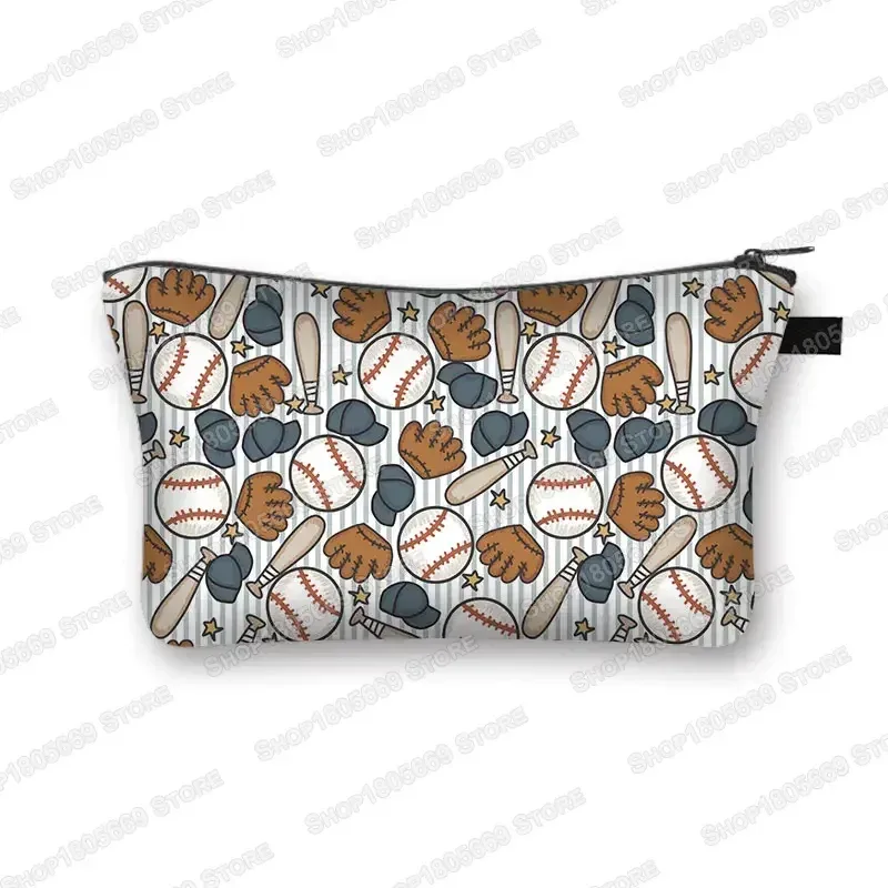 trousse à cosmétiques pour football, baseball, basket-ball, trousse de toilette de loisirs, trousse de maquillage pour femmes, petite pochette pour rouge à lèvres, sacs à cosmétiques