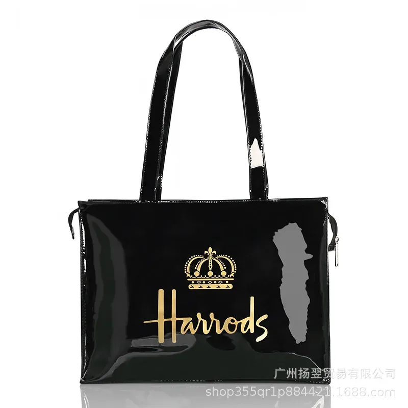 sac fourre-tout imperméable en pvc à imprimé cartoon pour femmes, sac à main décontracté et portable, sac pour le shopping, les trajets quotidiens et l'utilisation quotidienne en extérieur. ﻿