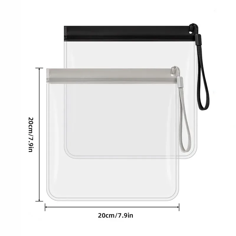 trousse de toilette de voyage transparente eva, 2 pièces, organisateur de cosmétiques scellé étanche, pochette de lavage portable pour le rangement et le nettoyage