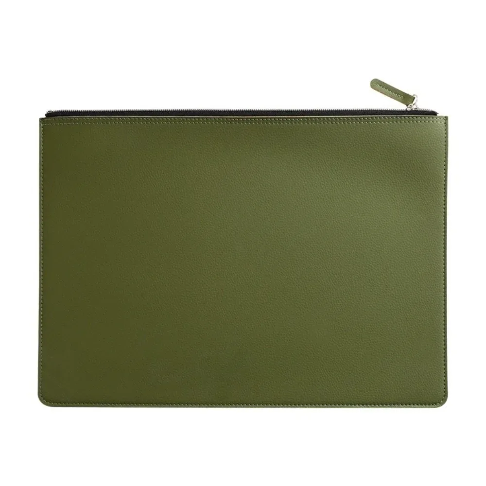 porte-documents a4 en cuir pu tendance, sac à fermeture éclair, sac à documents imperméable, plusieurs couleurs, grande capacité, sac d'information pour conférence