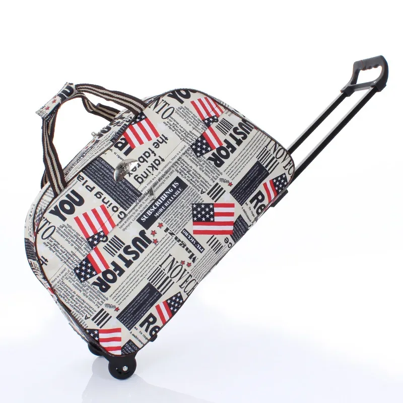 sacs à roulettes de voyage de grande capacité pour femmes et hommes, sac à roulettes oxford, valise à bagages roulante étanche, sac de voyage avec roulettes