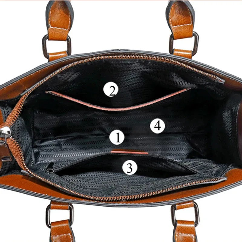 sac fourre-tout en cuir de vachette véritable pour femme, sac à main à poignée supérieure en cuir véritable, sac à bandoulière messager élégant pour le bureau et le shopping