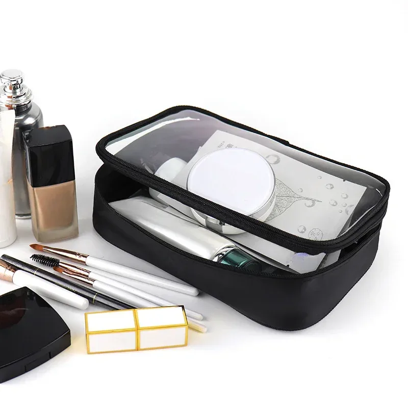sacs de voyage en pvc pour cosmétiques, trousse de maquillage pour femmes, trousse de maquillage transparente imperméable pour hommes, pochette organisatrice de brosses de toilette