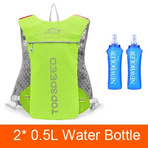sac à dos d'hydratation pour course à pied 5l, sac de course ultra léger pour marathon, sac à dos de vélo, option gourde souple 500ml