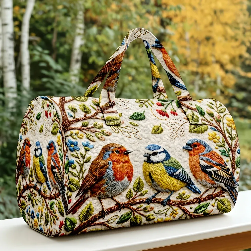 grand sac en toile matelassée – sac de voyage matelassé en tissu 3d au style unique – sac de voyage pour les courts trajets.