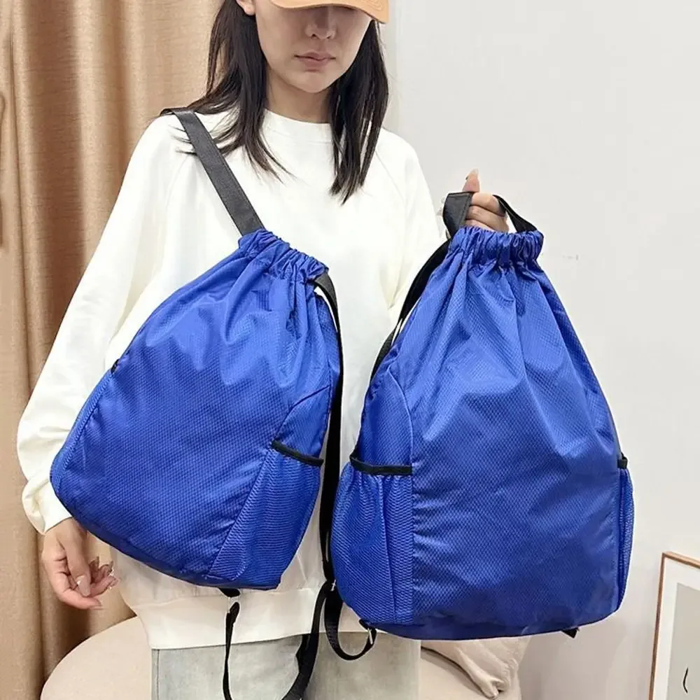 sac à dos léger de haute qualité avec cordon de serrage, imperméable, couleur unie, sac de sport, résistant à l'usure, sac de fitness pour l'extérieur