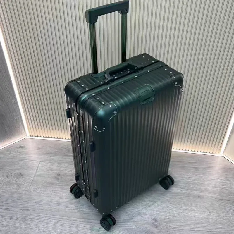valise aluminium silencieuses toupies poignée confortable 360 degres roues cadre renforce traction alliage élégante voyage grande taille