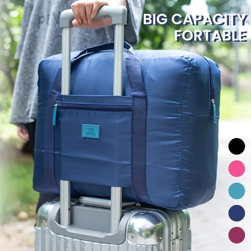 sac polochon de voyage à la mode, sac de voyage léger et pliable pour femmes et hommes, fourre-tout, sac de bagage à main, sac de nuit pour week-end