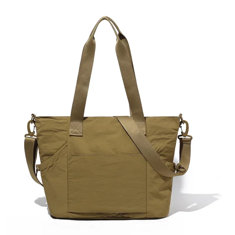 sac fourre-tout personnalisé imprimé image nom sac minimaliste femme grande capacité couleur unie sac fourre-tout en nylon en gros