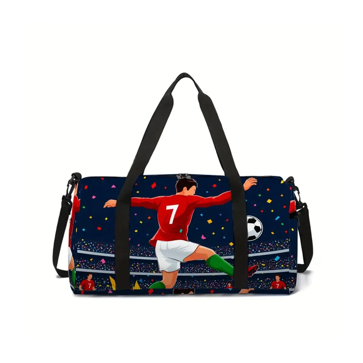 sac de voyage scolaire imprimé football, grande capacité, sac à bagages, dessin animé 2d, meilleur cadeau pour garçons et filles, style tendance