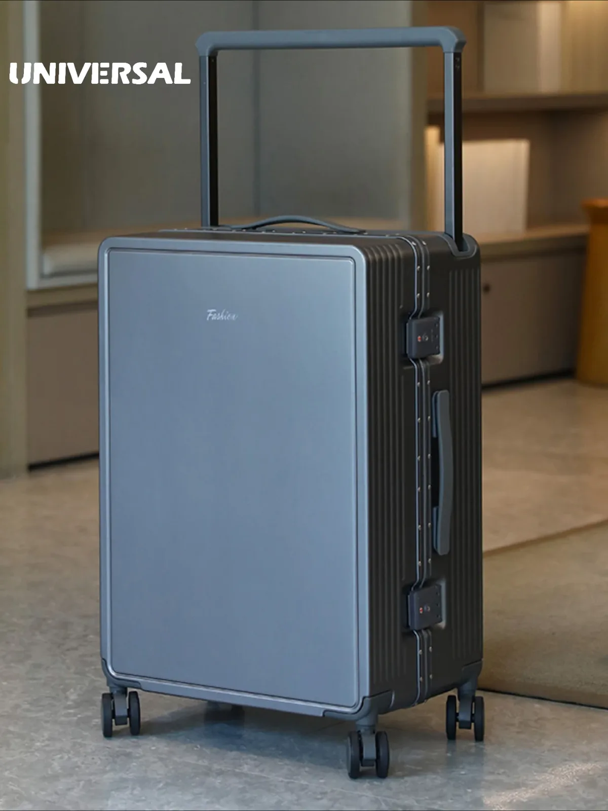 nouvelle valise de voyage haut de gamme 2026 à poignée télescopique large, avec cadre en aluminium, robuste et grande capacité, pour le transport en cabine