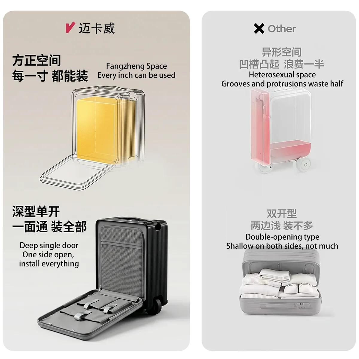 valise de voyage multifonctionnelle à roulettes, légère, avec fonction de conduite électrique, pour affaires et loisirs