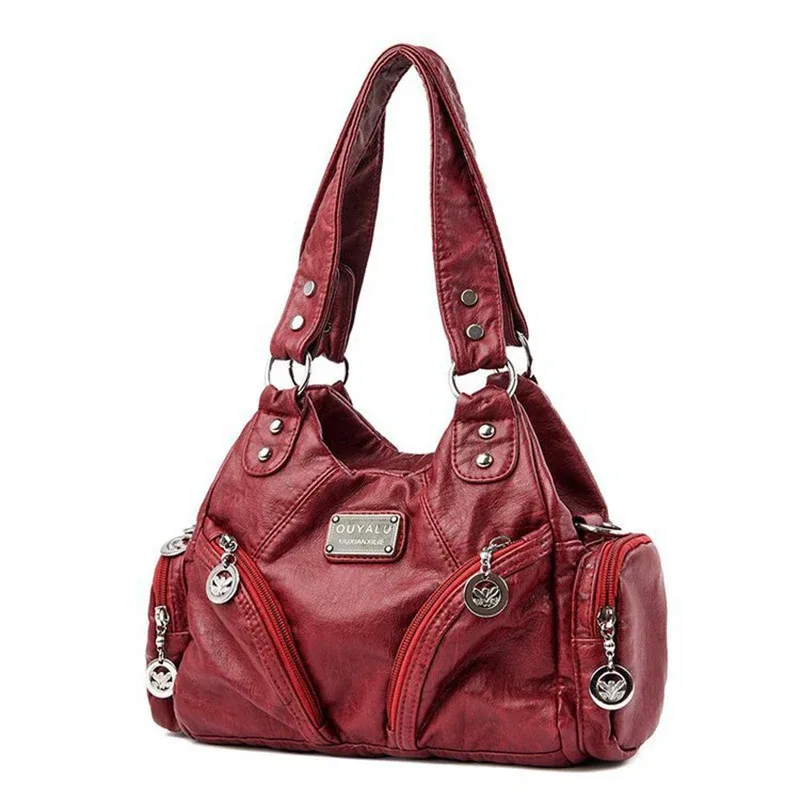 sacs à bandoulière en cuir pu souple de luxe pour filles, sacs à main noirs, fourre-tout, mini petits sacs de moto pour femmes, nouvelle collection