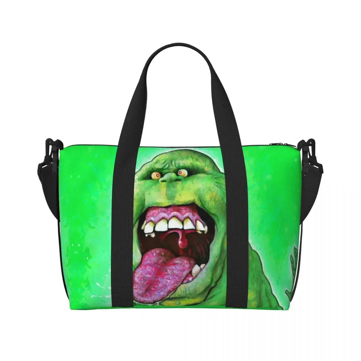 sac fourre-tout avec logo ghostbusters personnalisé pour femme, grande capacité, dessin animé, film de comédie, salle de sport, plage, sacs de voyage