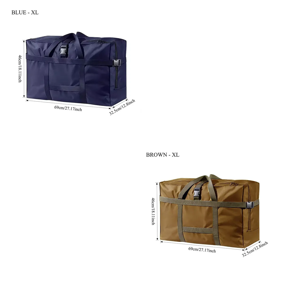grand sac de voyage pliable et imperméable, sac à main durable, design peu encombrant pour valise à roulettes