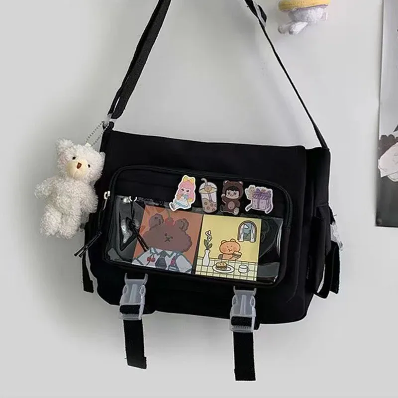 style japonais kawaii itabag pour poupées grands sacs à main nouveaux sacs d'école en nylon pour adolescentes fourre-tout sac à bandoulière jk sac à bandoulière