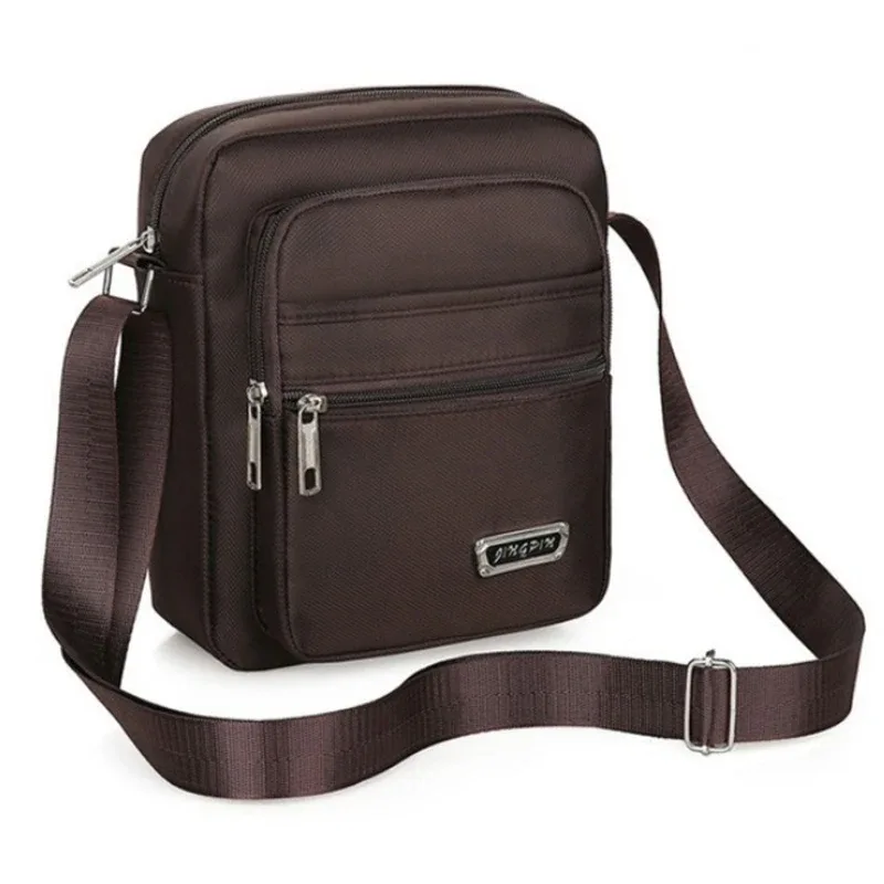 sac à bandoulière en nylon pour hommes, sac à main portable de grande capacité pour loisirs d'affaires, multicouche étanche, sacs à bandoulière d'été pour hommes