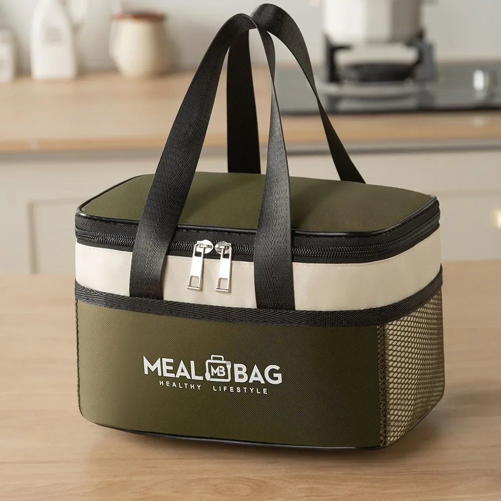 nouvelle sacoche isotherme en aluminium pour boîte à lunch, sac de rangement en tissu oxford épaissi, sac isotherme pour pique-nique