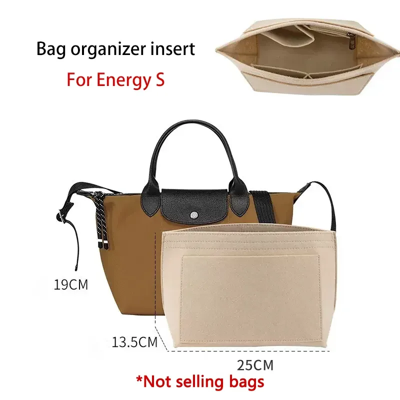 organisateur de sac en feutre energy s, durable et élégant, pour le rangement et la modification intérieure des sacs, accessoires de sac